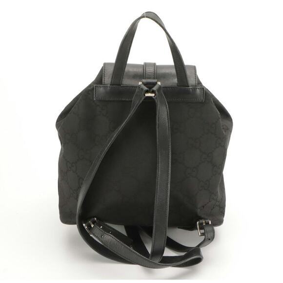 Gucci Piston Lock Backpack Purse in GG Nylon Canvas and Leather - Picture 3 of 9